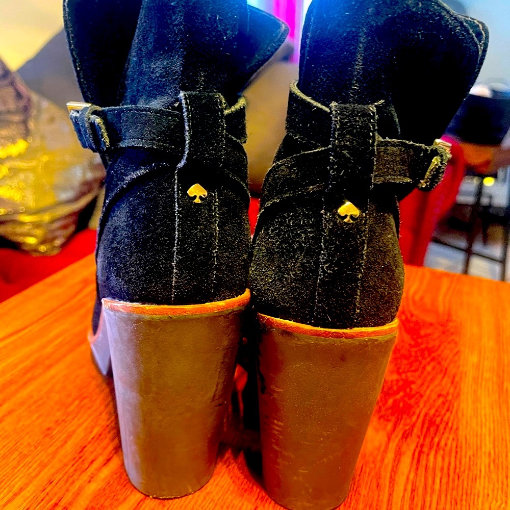 Black suede Kate spade